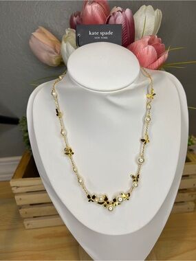 Kate Spade Butterfly Faux Pearl Necklace